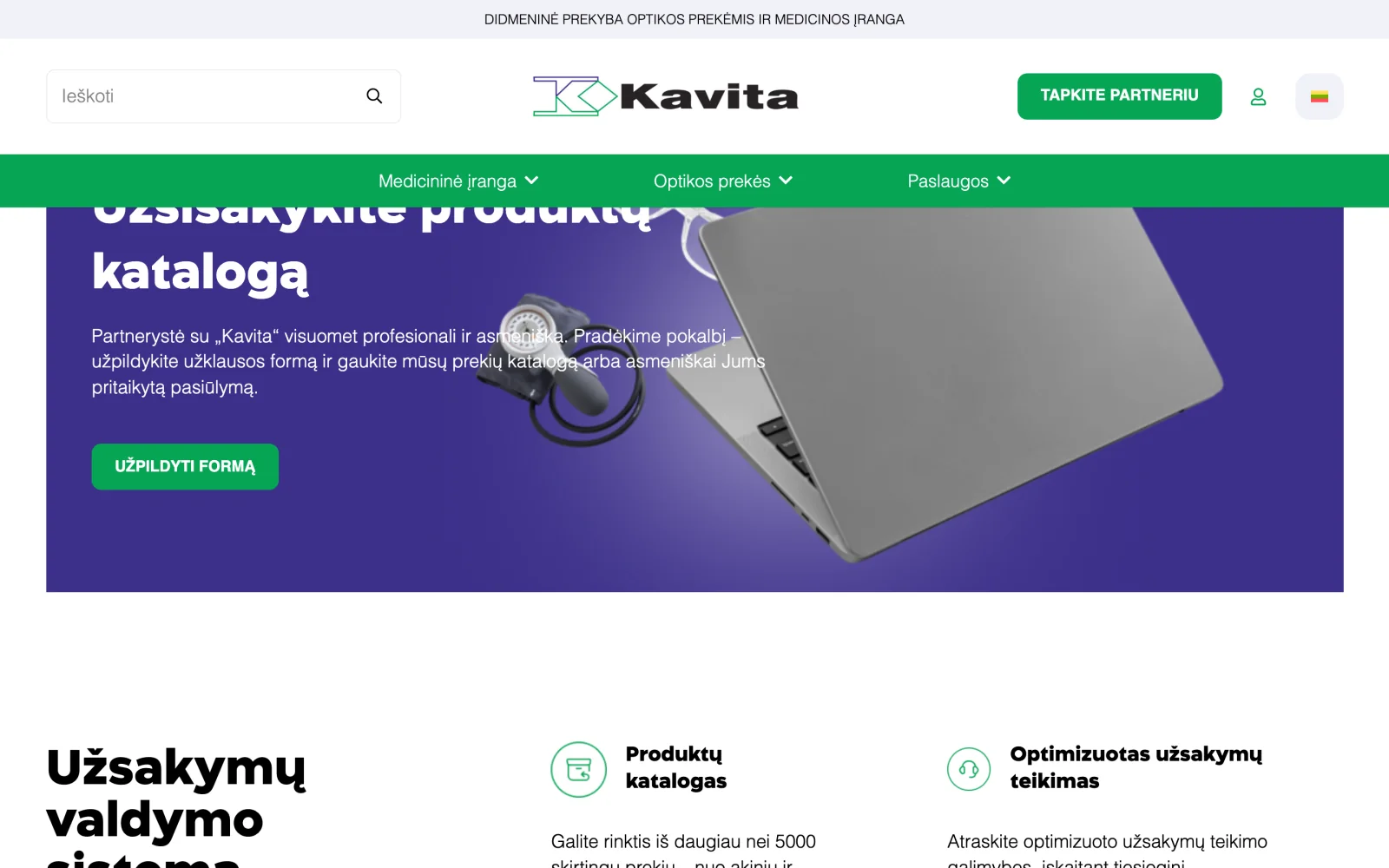 Katalogo užsakymo ir užsakymų valdymo sistemos pristatymas.