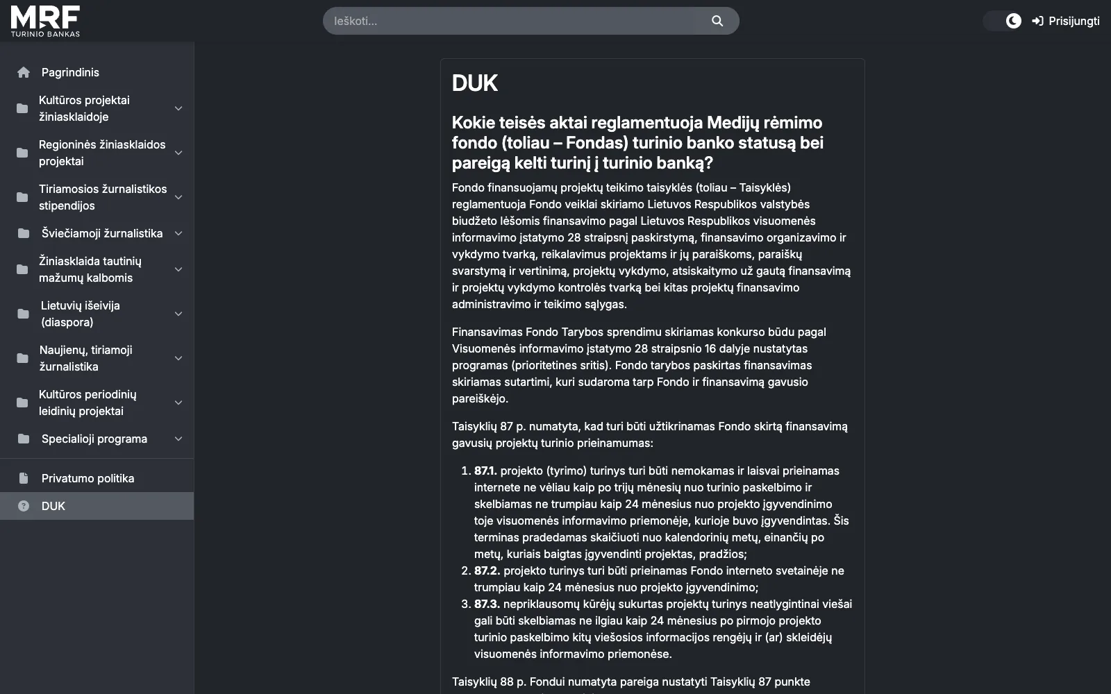 Dažniausi klausimai: kodėl fondo finansuotas turinys turi būti laisvai prieinamas ir kas jį kelia į banką.